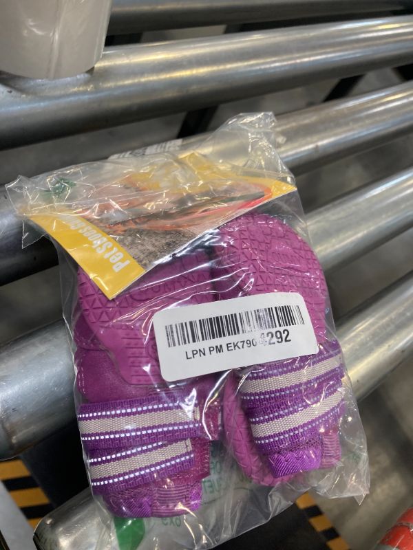Photo 1 of QUMY 4PCS Dog Boots for Large Dogs, Medium Dog Shoes & Paw Protectors for Hot Pavement, Summer Heat Protection, Mesh Breathable Nonslip Dog Booties for Hardfloors, Walking Running Hiking Purple Size 2
