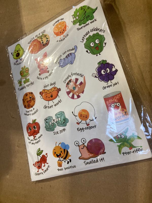 Photo 1 of FNGEEN 464pcs Punny Teacher Stickers for Student 220 Designs, Motivational Reward Sticker for Kids Classroom Must Have Essential for Teacher Supplies Gift Positive Encouraging Sticker for Water bottle