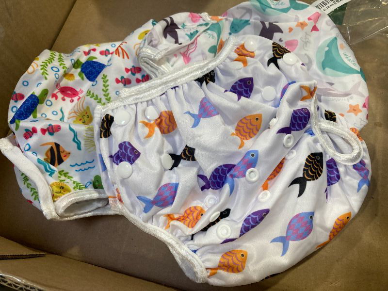 Photo 1 of Baby Bibs for Girls & Langsprit 3 Pack Swim Diaper for Baby & Toddle,Reuseable Washable Diaper Swim for Swimming Lesson & Baby Shower Gifts
  