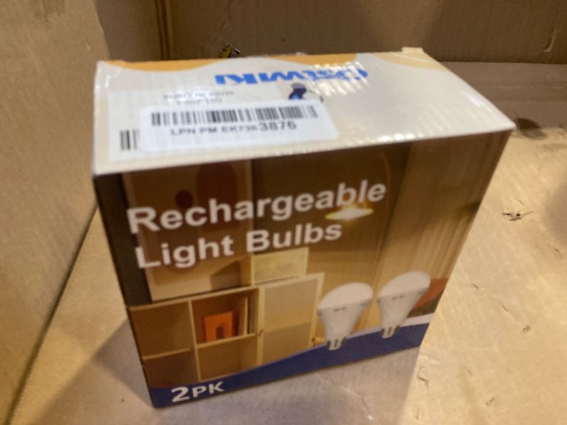 Photo 1 of Ostwiki 2 Pack Rechargeable Emergency Light Bulbs,Battery Operated Light Bulb for Power Outage Hurricane Camping 9W E27 3000K Warm 1200mAh Battery Backup Soft Light Bulbs for Lamps,Battery Led Bulb