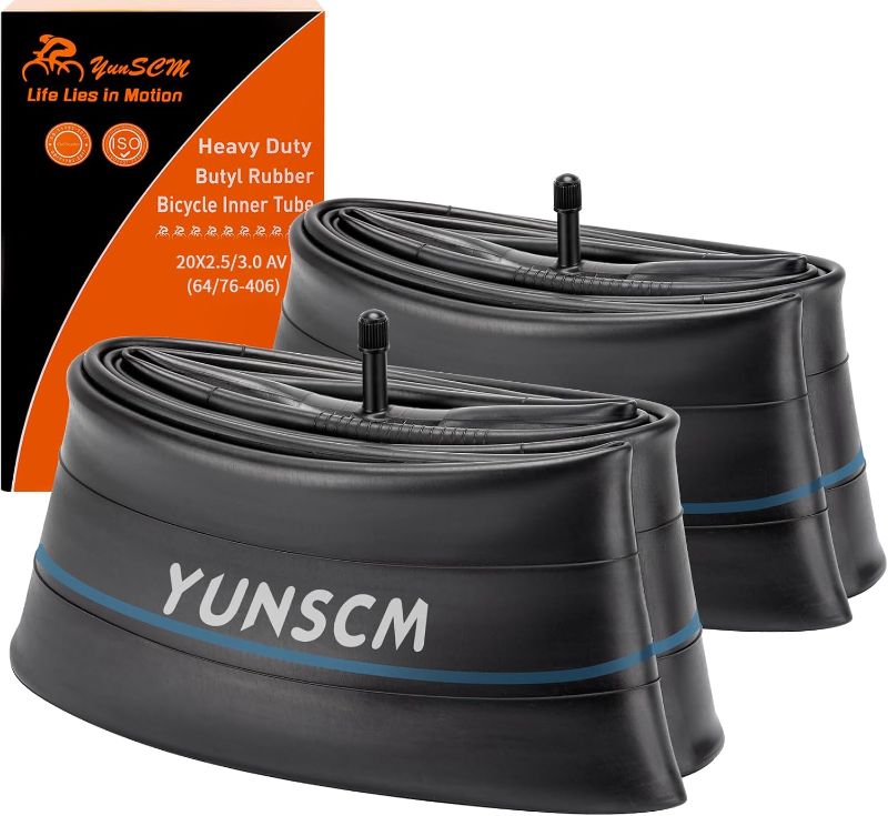 Photo 1 of 2-PCS 28x29X1.75/2.40 av48 (45/62-622) Heavy Duty E-Bike Tubes 