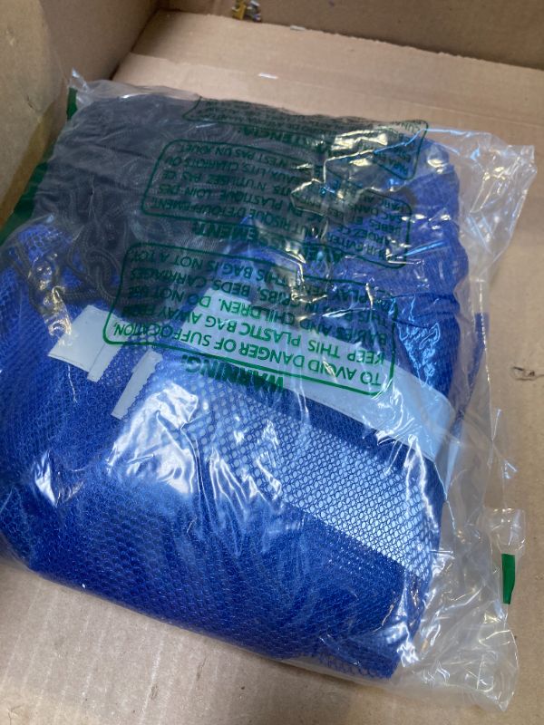 Photo 1 of Saintrygo 20 Pcs Reflective Mesh Drawstring Bag 16.54 x 13.78 Inch Quick Drying Swimming Sport Beach Bag for Woman Man(Blue)