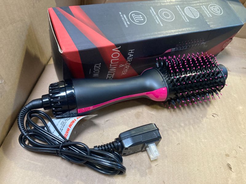 Photo 1 of Hair Dryer Brush Blow Dryer in One, Upgraded 4 in 1 Hair Dryer and Styler Volumizer with Negative Ion Anti-frizz Ceramic Titanium Barrel Hot Air Hair Straightener Brush