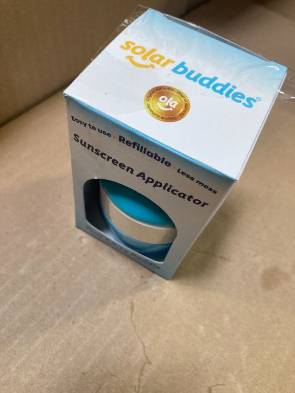 Photo 1 of Solar Buddies Sunscreen Applicator - Single Full Blue - Refillable Roll on Sponge Sunscreen, Suncream & Lotion Applicator For Kids, Adults & Families - Holds 3.4fl oz, Perfect Size for Travel