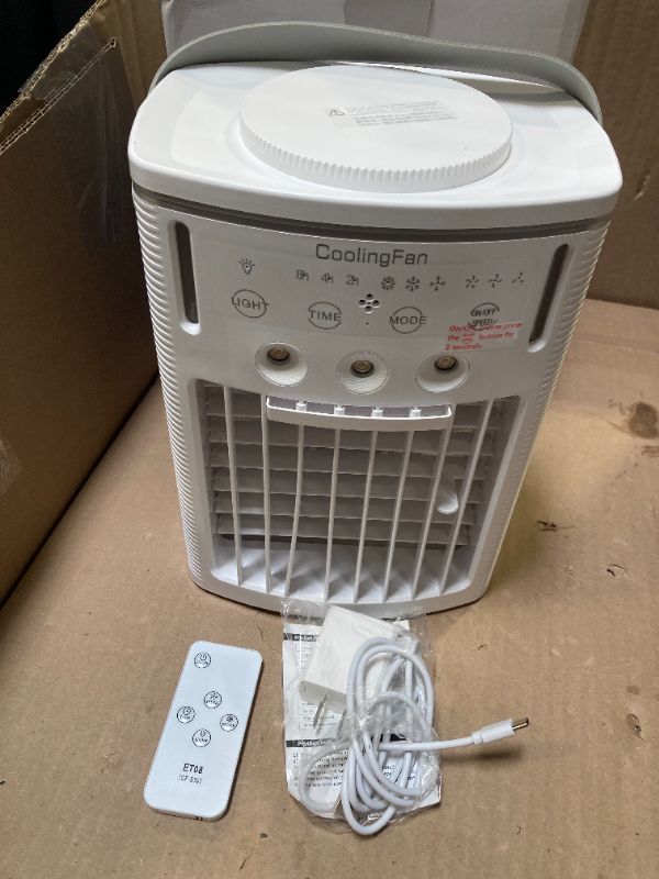 Photo 1 of ANGFA Portable Air Conditioners,Evaporative Air Cooler with 1000ML Water Tank,3 Spray Ports,3 Speeds & 3 Mist Level,7 Color Night Light,8H Timer, Personal Ac Units for Bedroom Office Camping