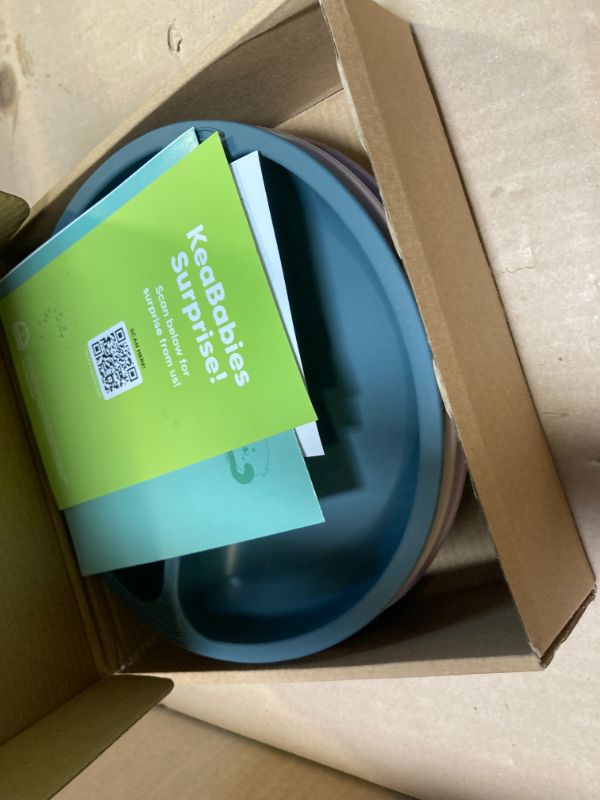 Photo 1 of KeaBabies Suction Plates for Baby, Toddler - 3-Pack 100% Silicone Toddler Plates with Suction, Divided, BPA-Free Baby Led Weaning Essentials for Kids, Dishwasher, Microwave Safe, Durable (Rocky)