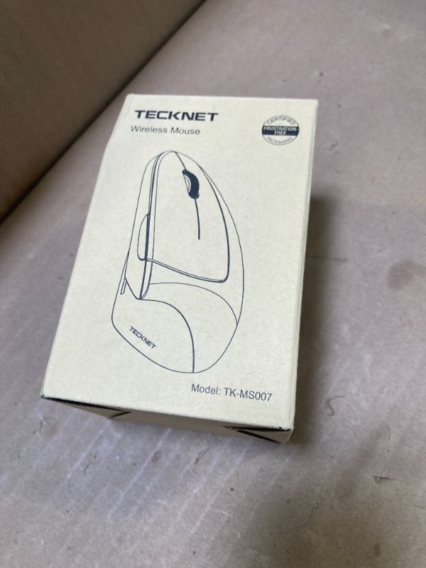 Photo 1 of TECKNET Ergonomic Mouse, Wireless Bluetooth Vertical Mouse, 4800 DPI Optical Tracking, 6 Adjustable DPI, Quiet Clicks, 2.4GHz with USB A Receiver, 6 Buttons, Wide Compatibility - Black