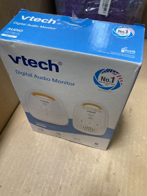 Photo 1 of VTech Upgraded Audio Baby Monitor with Rechargeable Battery, Long Range, and Crystal-Clear Sound