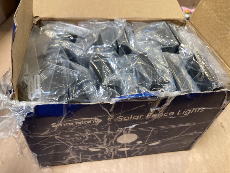 Photo 1 of 12 Pack Solar Fence Lights, Motion Sensor Outdoor Light with 3 Sided Lighting, 60 Lumens Fence Light Solar Powered, Solar Lights Outdoor Waterproof with 3000K/7000K Mode for Patio, Backyard, Fence