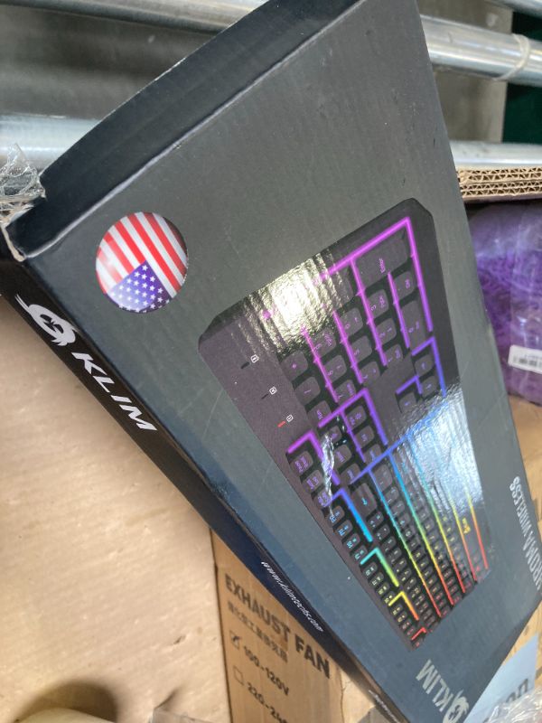 Photo 1 of KLIM Chroma Wireless Gaming Keyboard RGB New - Long-Lasting Rechargeable Battery - Quick and Quiet Typing - Water Resistant Backlit Wireless Keyboard for PC PS5 PS4 Mac - Black