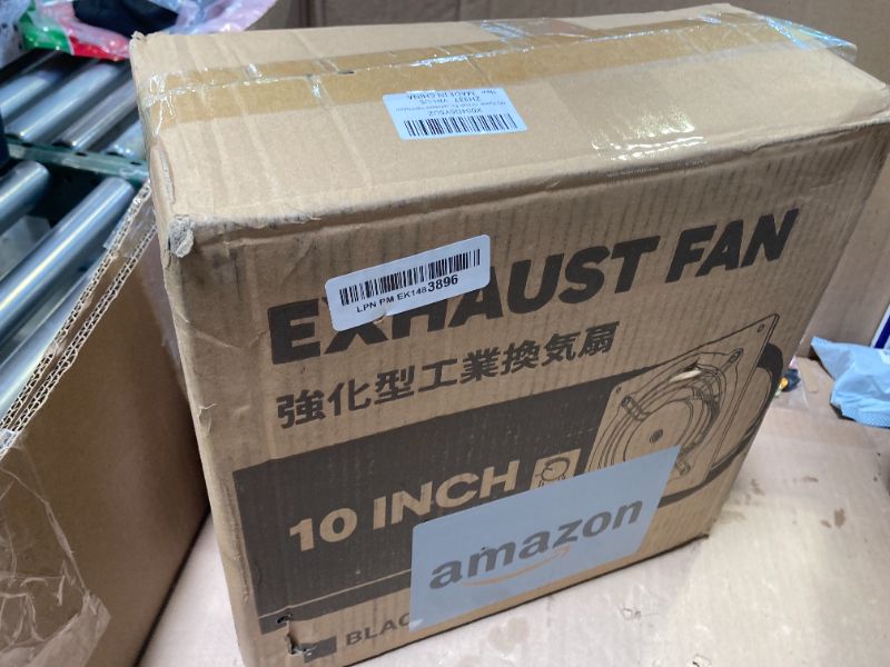 Photo 1 of HG Power 10 Inch Exhaust Fan with Speed Controller, 567 CFM Kitchen Exhaust Fan with Damper, Metal Extractor Fan for Window, Attic, Ceiling, Basement Ventilation