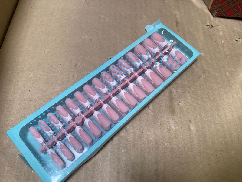 Photo 1 of Vansiho Pink Deep French Gel Nail Tips, 150Pcs Long Square Soft Gel Nail Tips, French Tips Press on Nails, Fake Nails for Nail Art DIY 15 Sizes