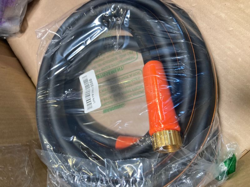 Photo 1 of Giraffe Tools Garden Hose 12ft x 3/4", Heavy Duty Water Hose, Flexible, Hybrid Lightweight Hose with Swivel Handle, Male to Female Fittings, Burst 600 PSI