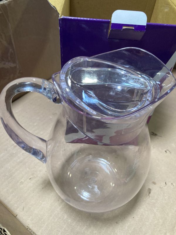 Photo 1 of Amazing Abby - Bubbly - Plastic Pitcher (64 oz, 2 Quart), Clear Water Pitcher with Lid, Fridge Jug, BPA-Free, Shatter-Proof, Great for Iced Tea, Sangria, Lemonade, Juice, Milk, and More