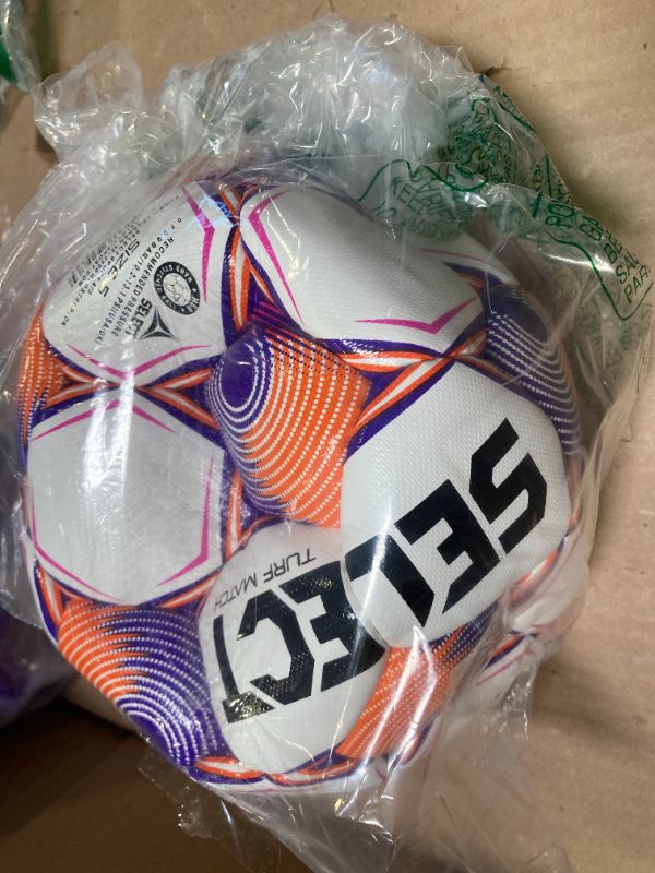 Photo 1 of SELECT Numero 10 Turf Match Soccer Ball, White/Orange/Purple V25, Size 5