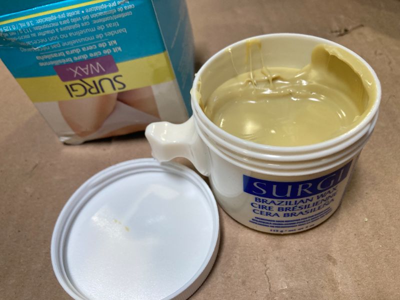 Photo 1 of SURGI WAX Brazilian Hard Wax Kit 4oz, Waxing Kit for Hair Removal with pre-elipation Oil (82563)