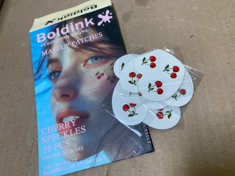 Photo 1 of Boldink 8pcs Cherry Face Makeup Patches, Temporary Facial Cherry Patches For Women, Waterproof, Adult