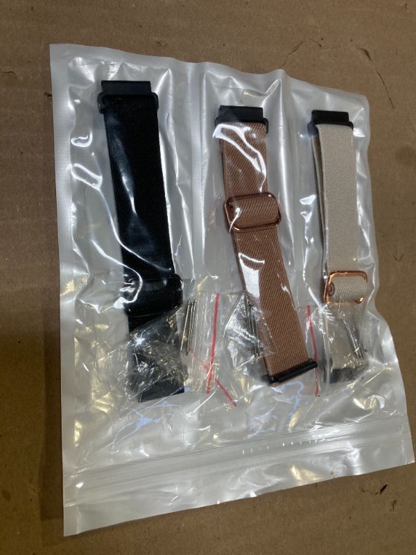 Photo 1 of Lerobo Elastic Bands Compatible with Samsung Galaxy Watch 7/6/5/4 40mm 44mm/for Galaxy Watch 6 Classic 43mm 47mm/Watch 4 Classic Band 42mm 46mm/Active 2,3 Pack 20mm Adjustable Breathable Sport Band