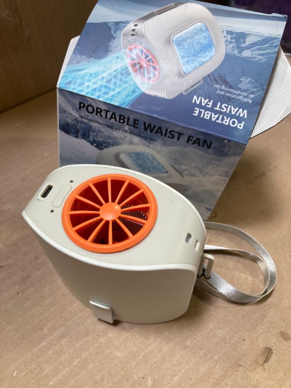 Photo 1 of Portable Waist Fan with Icy Cooling Plate, Personal Travel Neck Fan 10000mAh Rechargeable, 14000RPM Strong Airflow Wearable Air Conditioner Body Fans,3 Speeds 2 Refrigeration for Outdoor Camping Beach