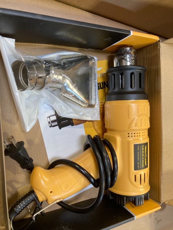 Photo 1 of SEEKONE Heat Gun 1800W 122?-1202??50?- 650??Fast Heating Heavy Duty Hot Air Gun Kit Variable Temperature Control Overheat Protection  