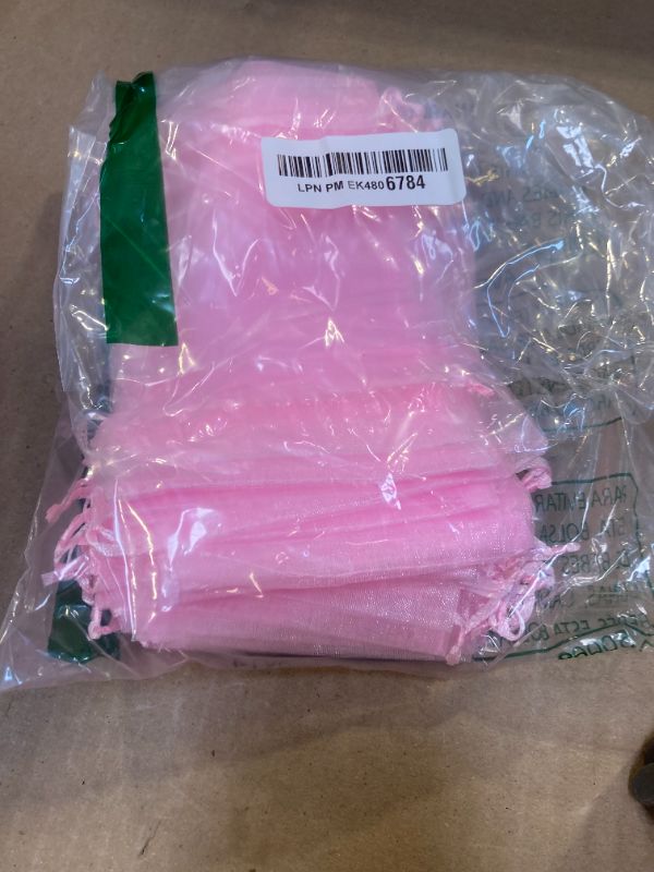 Photo 1 of ANZNKU 25 Pack Organza Bags 4 x 6 inch Premium Sheer Drawstring Organza Bags for Candy Jewelry Party Wedding Christmas Favor Gift Bag (Pink)