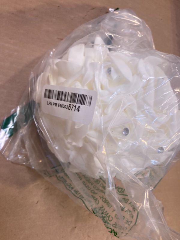 Photo 1 of Eldwviz Colorful Foam Roses Artificial Flower Wedding Bride Bouquet Party1 (White+White)
