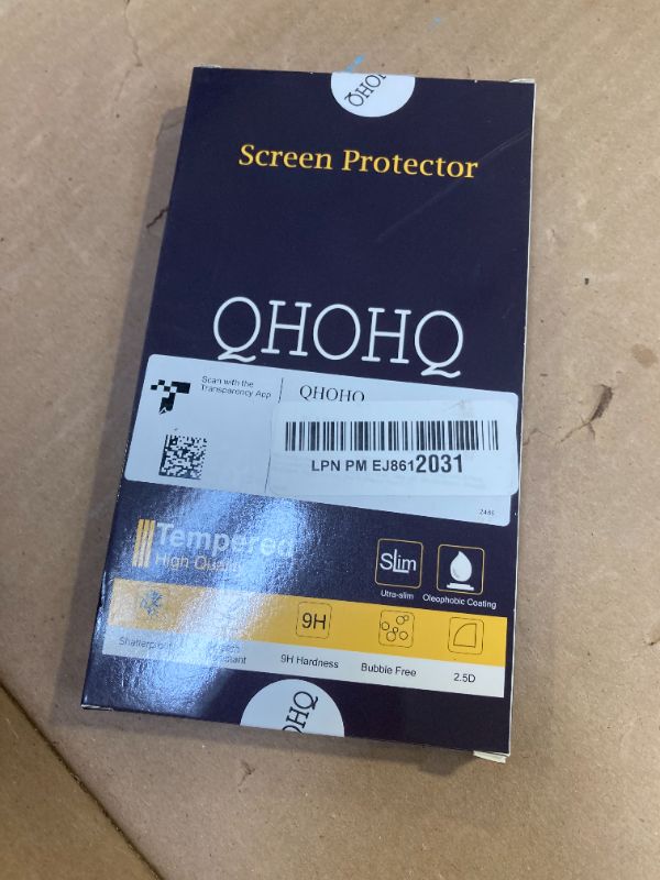 Photo 1 of QHOHQ 3 Pack Screen Protector for iPhone 14 Pro 6.1 Inch with 3 Pack Tempered Glass Camera Lens Protector, Ultra HD, 9H Hardness, Scratch Resistant, Case Friendly