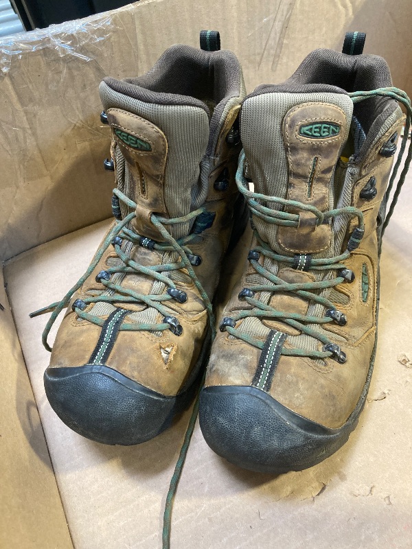 Photo 1 of KEEN Utility Men's Pittsburg Energy 6" Composite Toe Waterproof Industrial Work Boots,  Greener Pastures, 12
