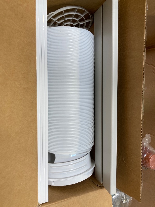 Photo 1 of Portable Air Conditioner Window Kit with 5.9" Anti-clockwise Exhaust Hose, Mobile A/C Unit Window Vent Seal Kit with 4 Adjustable Seamless Seal Plates for Vertical/Horizontal Sliding Window