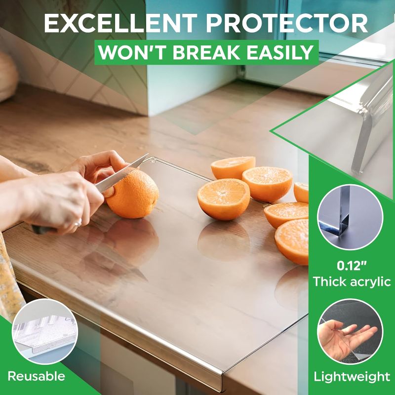 Photo 1 of 3PCS Acrylic Cutting Board Set with Counter Lip 
