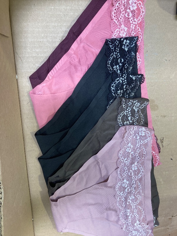 Photo 1 of 6pcs M---Which is Seamless Underwear for Women Sexy No Show Bikini Panties Lace Ladies High Cut Hipster Invisible Cheeky 