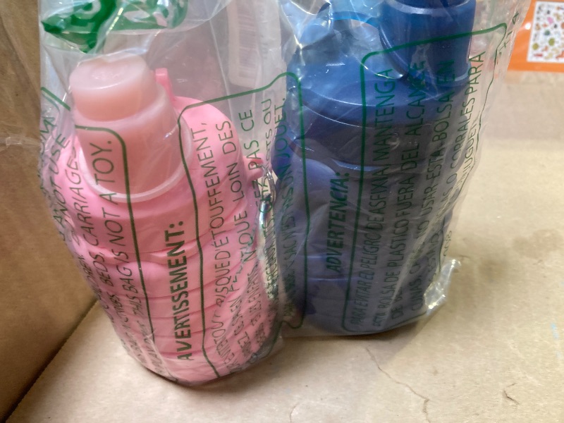 Photo 1 of YCTMALL Collapsible Water Bottles Two Pack Travel Sports Portable Sport Water Bottle comes with mountaineering Buckle 500ml silicone Water-proof camping water bottle (Dark Blue and Pink Color)