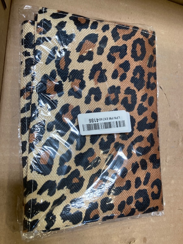 Photo 1 of YOVOYOA Leopard Print Table Runner 72 Inches Long, Animal Style Table Runner Dresser Scarves, Wildlife Safari Burlap Dining Room Table Decor for Kitchen Farmhouse Indoor Outdoor Home Party