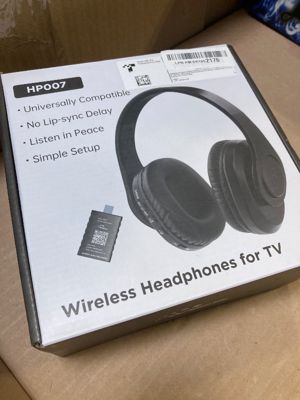 Photo 1 of WallarGe Wireless Headphones for TV Watching, Comfortable for Seniors with Bluetooth 5.3, Easy Setup Headphones with USB Transmitter, 25 Hours Play and No Audio Delay