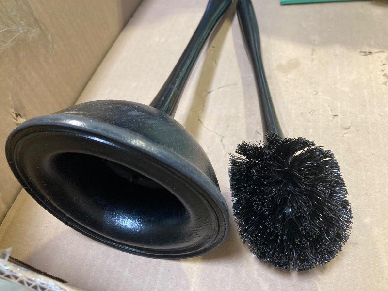 Photo 1 of MR.SIGA Toilet Plunger and Bowl Brush Combo for Bathroom Cleaning, Black, 1 Set