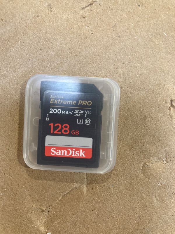 Photo 1 of SanDisk 128GB Extreme PRO SDXC UHS-I Memory Card - C10, U3, V30, 4K UHD, SD Card - SDSDXXD-128G-GN4IN