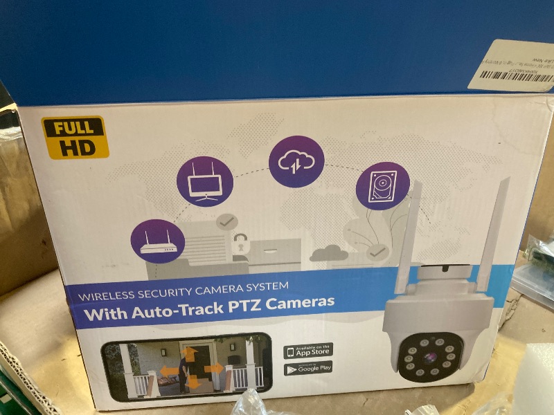 Photo 1 of ZHXISND 5MP 10CH Home Security Camera System Outdoor, 5G/2.4G WiFi 4K Surveillance 10" Monitor with 1TB HDD for 24/7 Recording, Auto-Tracking, Color Night Vision, DC Power Plug-in, 0 Monthly Fee