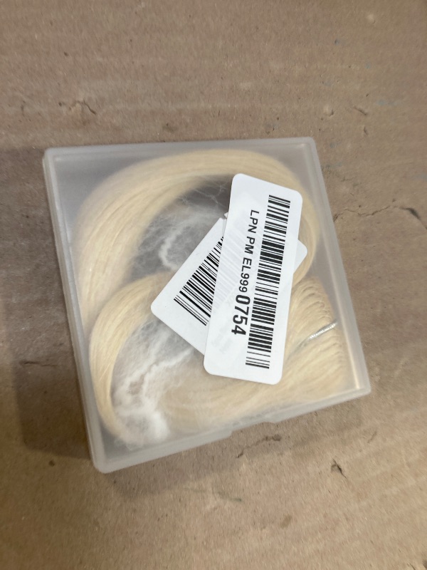 Photo 1 of 5pcs Bleach Blonde Clip in Hair Extensions 100% Human Hair 18 Inch Colored Party Highlights Clip in Extensions for Women Kids Girls