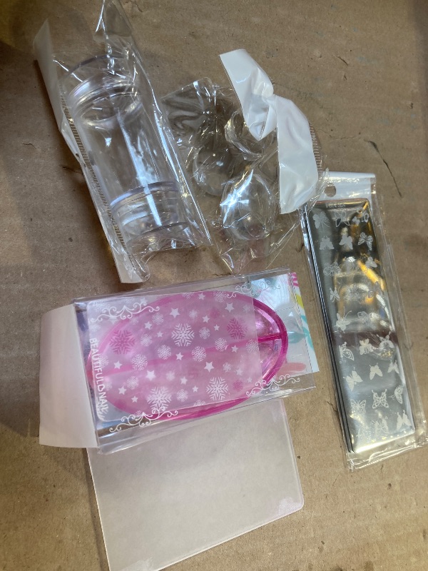 Photo 1 of Subay French Nail Stamper, Nail Stamper Kit - 2pcs Nail Art Stamper, Nail Scraper, 2pcs Nail Stamping Plate, 4pcs Replaceable Silicone Jelly Heads for Gel Manicure Home Salon Nail Art DIY