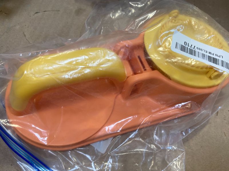 Photo 1 of 3 in 1 Dumpling Maker Machine, Dough Presser Dumpling Press Wrapper, Home DIY Bao Bun Empanada Mold Making Tool (Orange)