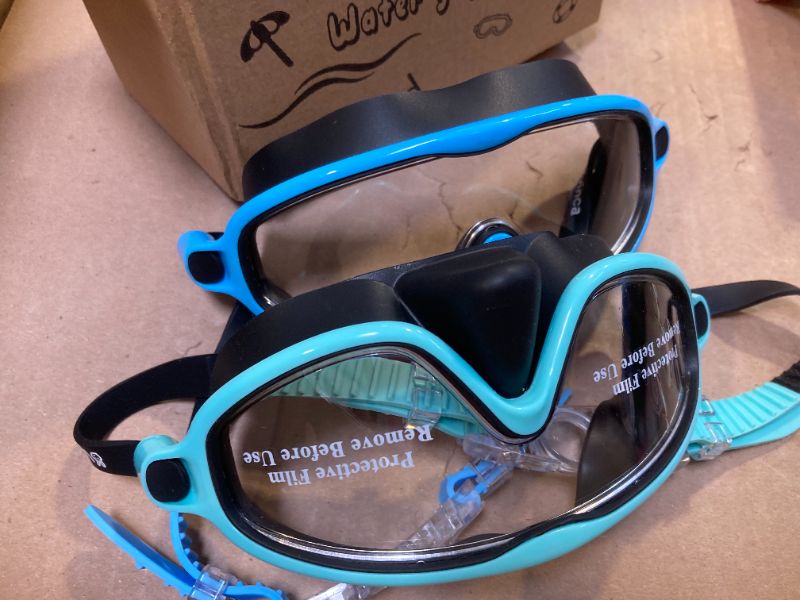 Photo 1 of Vvinca 2 Pcs Kids-Swim-Goggles with Nose Cover, Swimming Diving Mask Wide View Anti Fog UV Anti Shattered Lens for Kids 3-6