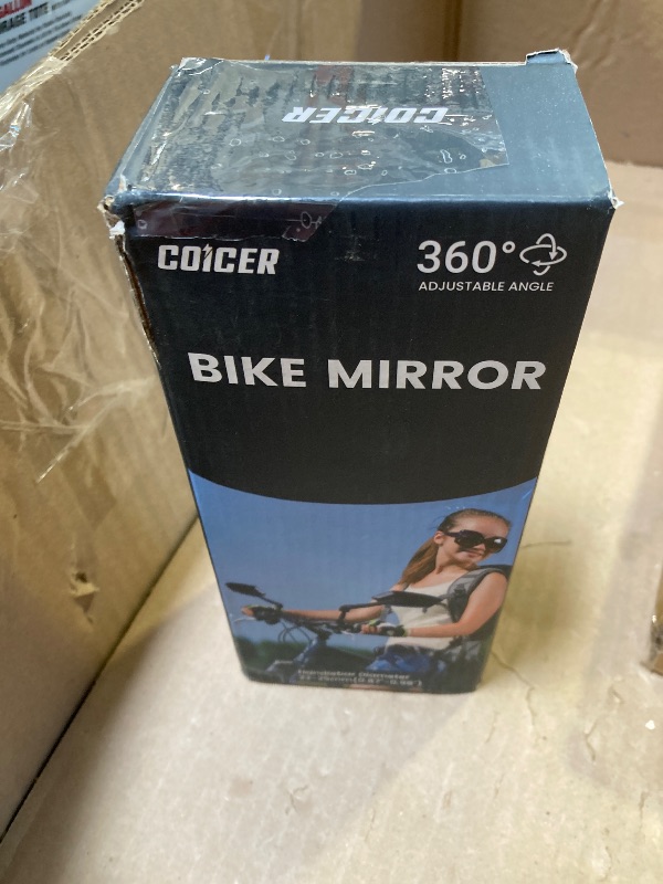 Photo 1 of 2pcs Bike Mirror Handlebar Mount 360° Adjustable, Wide Rear View Mirror Bicycle Mirrors for Handlebars with Scratch Resistant Glass, Bike Rear View Mirror for Scooter, Motorcycle, Bike Accessory