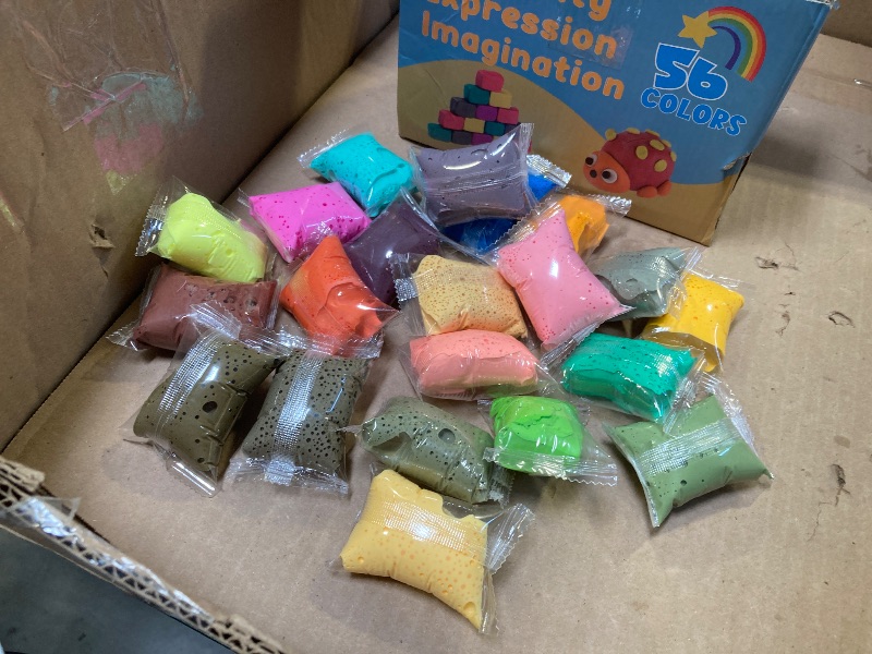 Photo 1 of 21 pcs only----ESSENSON Air Dry Clay  Modeling Clay for Kids, DIY Molding Magic Clay for with Tools, Toys Gifts for Age 3 4 5 6 7 8+ Years Old Boys Girls Kids