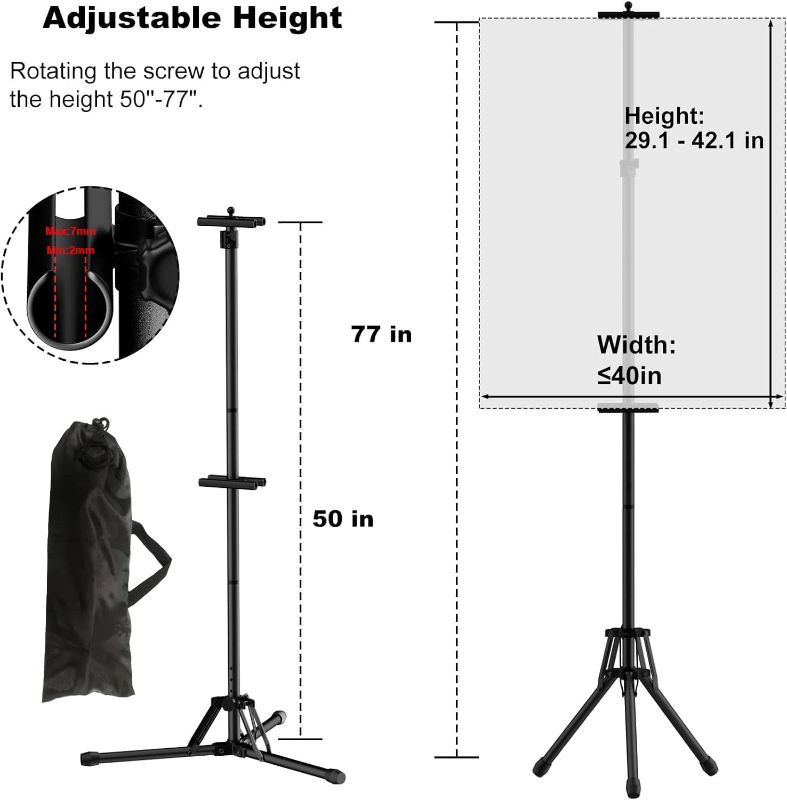 Photo 1 of WHAUU 2Pack Double-Sided Sign Holder,Advertising Display Tripod Poster Stand,Adjustable Pedestal Sign Stand Height Up to 79 in, Poster Stand for Wedding,Restaurant or Business(Poster not included)