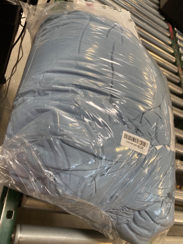 Photo 1 of Litanika Grayish Blue Comforter Set California King Size, 3 Pieces Lightweight Solid Bedding Comforter Set, All Season Fluffy Bed Set (104x96In Comforter & 2 Pillowcases)