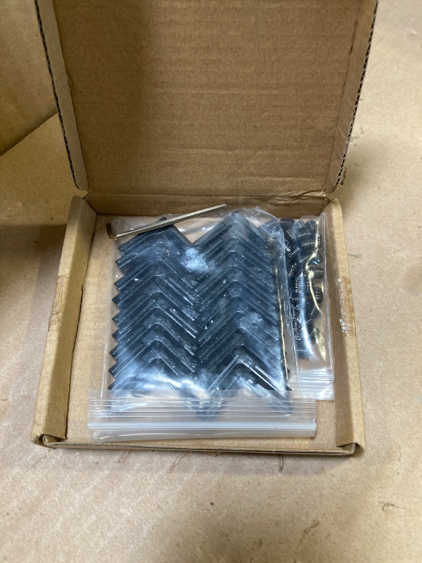 Photo 1 of BLCCLOY 20Pcs 2020 Aluminum Extrusion Black Corner Bracket T Slot Inside L Shape Joint Angle Hardware Connector with Screws for 20 Series 20/20 2040 V Slot Extruded Aluminum Profile