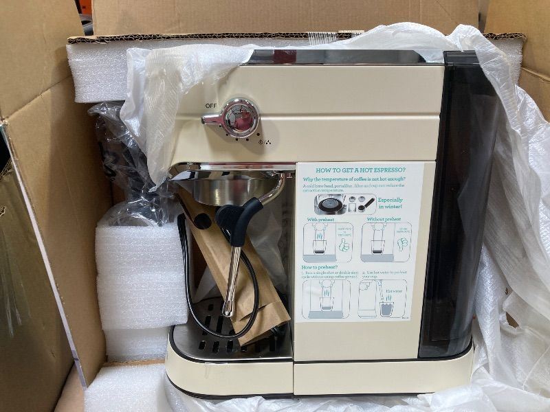 Photo 1 of CASABREWS CM5418 Espresso Machine 20 Bar, Espresso Maker with Milk Frother Steam Wand, Stainless Steel Espresso Coffee Machine with 34oz Removable Water Tank, Creamy