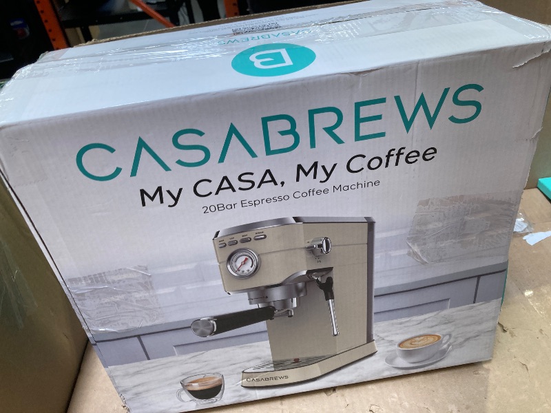 Photo 1 of CASABREWS CM5418 Espresso Machine 20 Bar, Espresso Maker with Milk Frother Steam Wand, Stainless Steel Espresso Coffee Machine with 34oz Removable Water Tank, Creamy