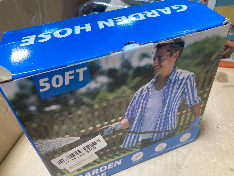 Photo 1 of Toolasin Garden Hose 50ft, Non-Expanding, Lightweight, Leak-Proof Metal interface, No-Knots, Portable, Wear-Resistant, Sturdy, Flexible, 3/4GHT, Water Hose for Yard, Garden