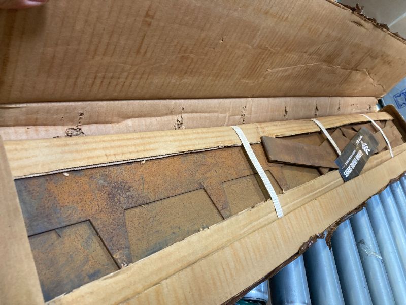 Photo 1 of Worth Garden 10-Pack Corten Steel Landscape Lawn Edging - 5in H. (2.5" Above Ground + 2.5" Spikes) Rust Patina Bendable Metal Strips - Hammer-in Border w/ 11 Clips - Yard Pathway Divider (33Ft Total)